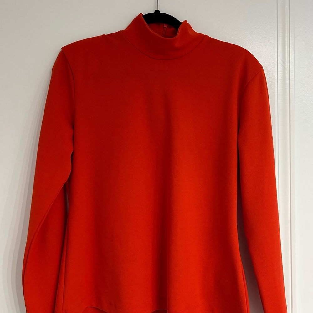 Vibrant Red Turtleneck Sweater